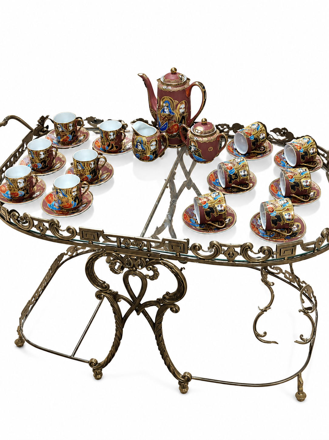 Set cafea porțelan Satsuma 12 persoane