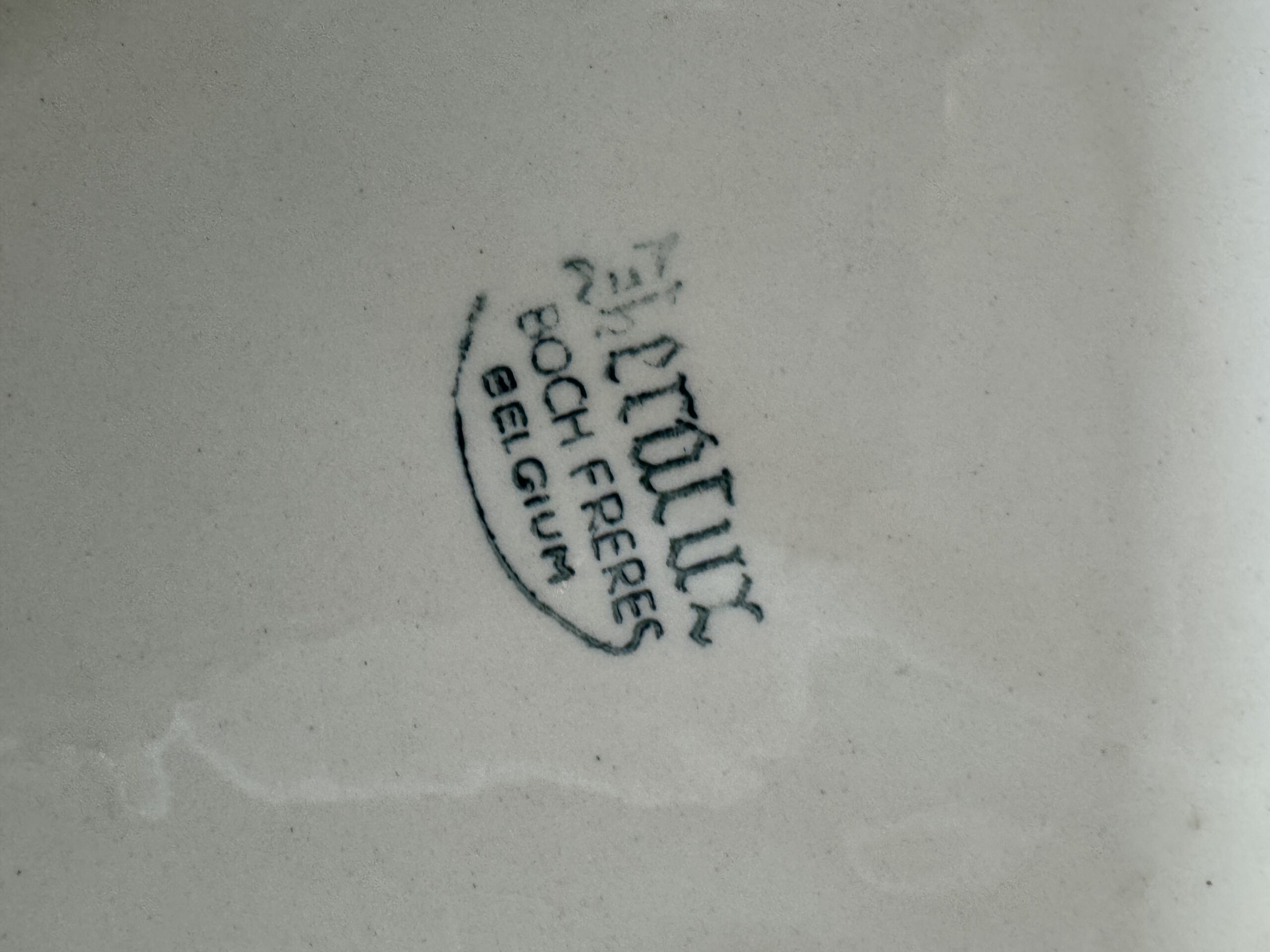Fructiera platou decorativ belgian Boch Frères La Louvière - imagine 6