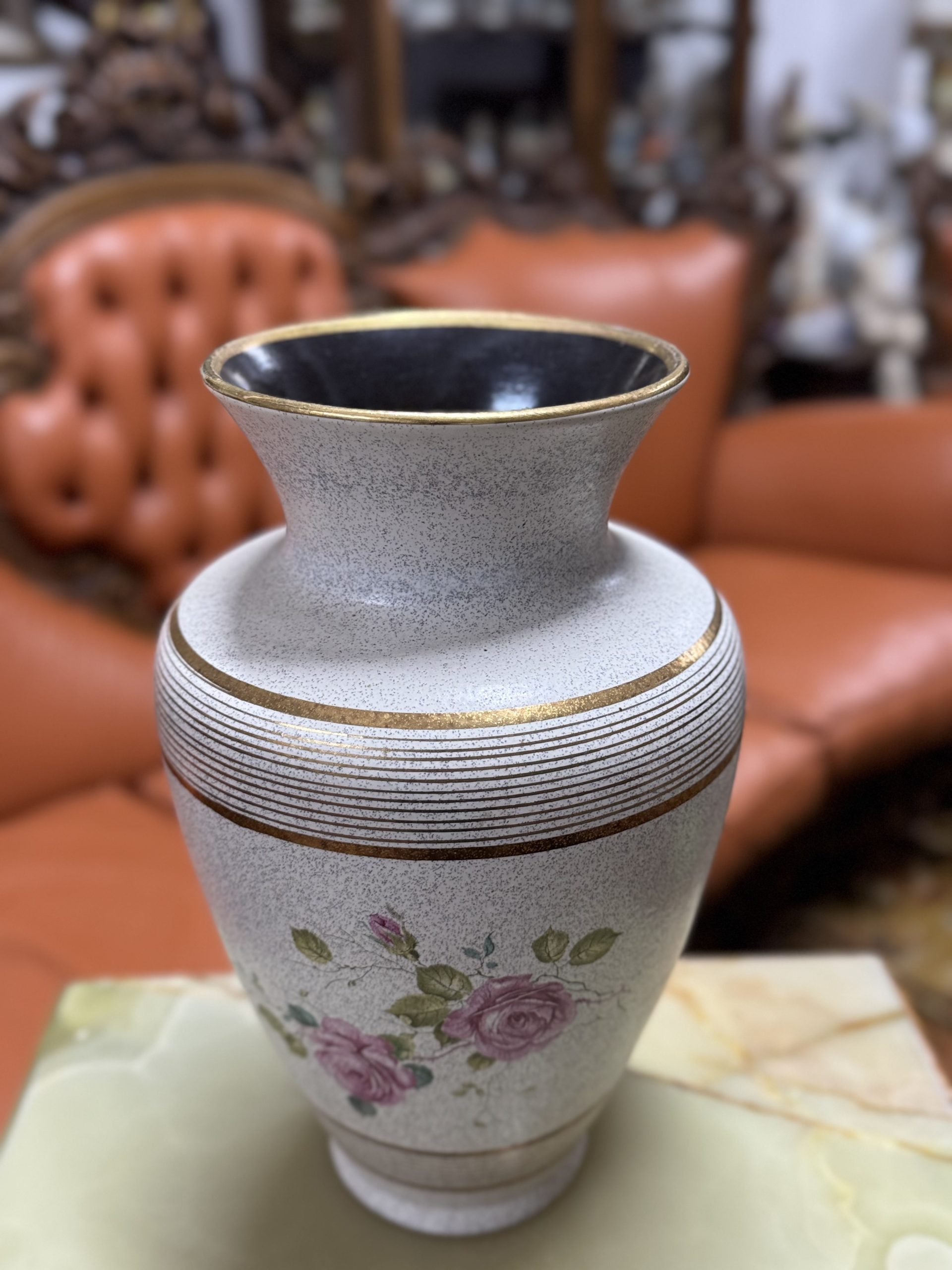 Vază ceramică decor trandafiri